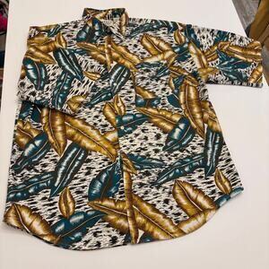 Impact XL Tropical Hawaiian Camp Shirt 100% Cotton